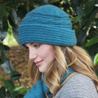 Merino & Possum Ribbed Clouche Hat - Teal