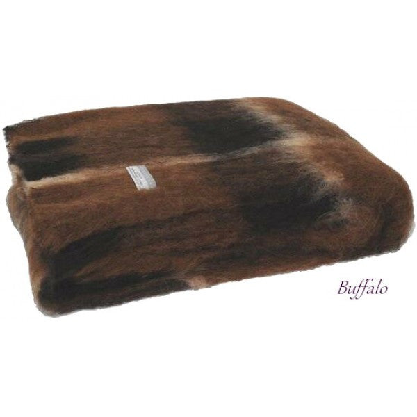 Folded Alpaca fleece throw in Buffalo colour.