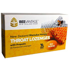 Box of throat lozenges. Manuka Honey flavour