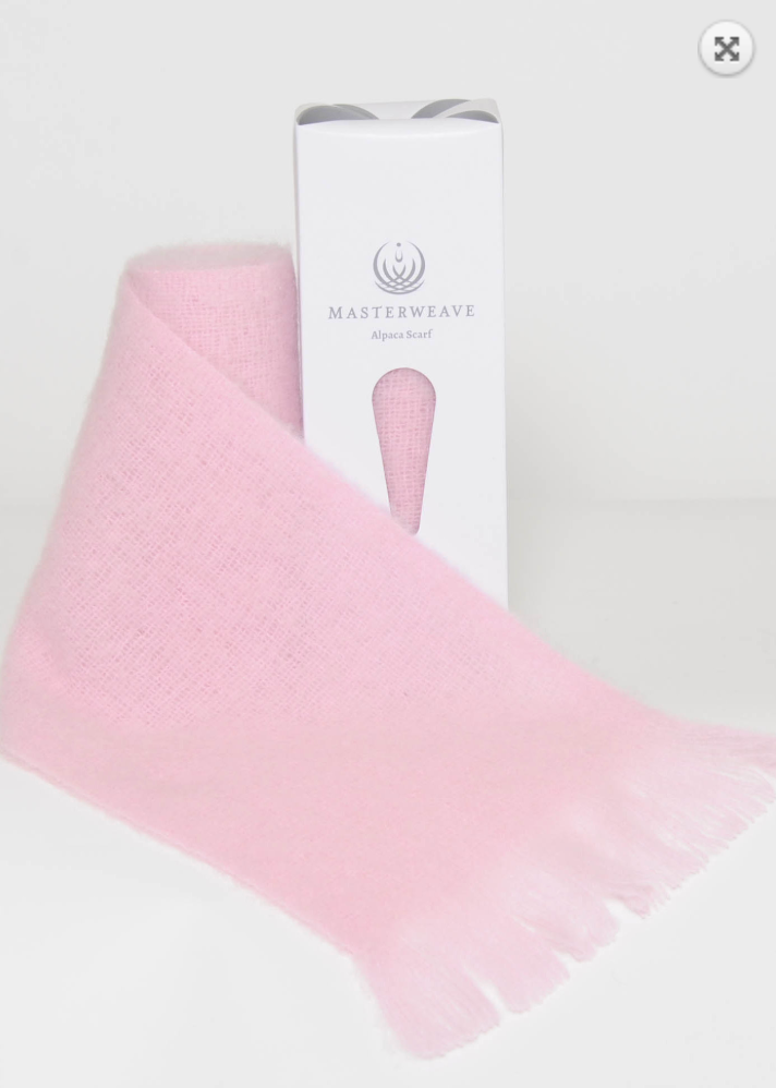 Alpaca scarf in colour Candy Pink