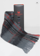 Alpaca fur scarf in Grey/Black Check