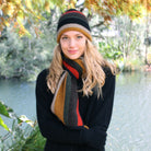 Scarf and beanie set in colour Gold
