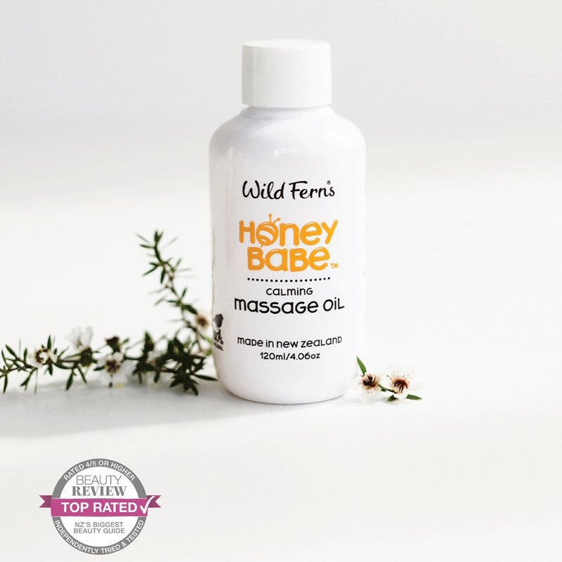  Wild Fern's Honey Babe - Calming Massage Oil (120ml)
This 100% natural massage oil is relaxing for both Mum's and Baby. It contains a unique blend of soothing and moisturising Sweet Almond, Calendula, Chamomile and Coconut oil to condition baby's skin during massage.