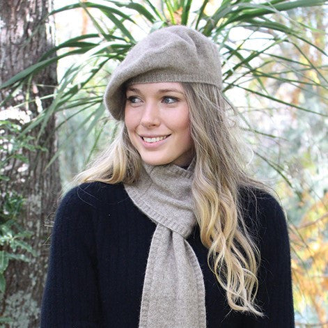 Natural - Lothlorian Merino - Possum Plain Beret (9904)