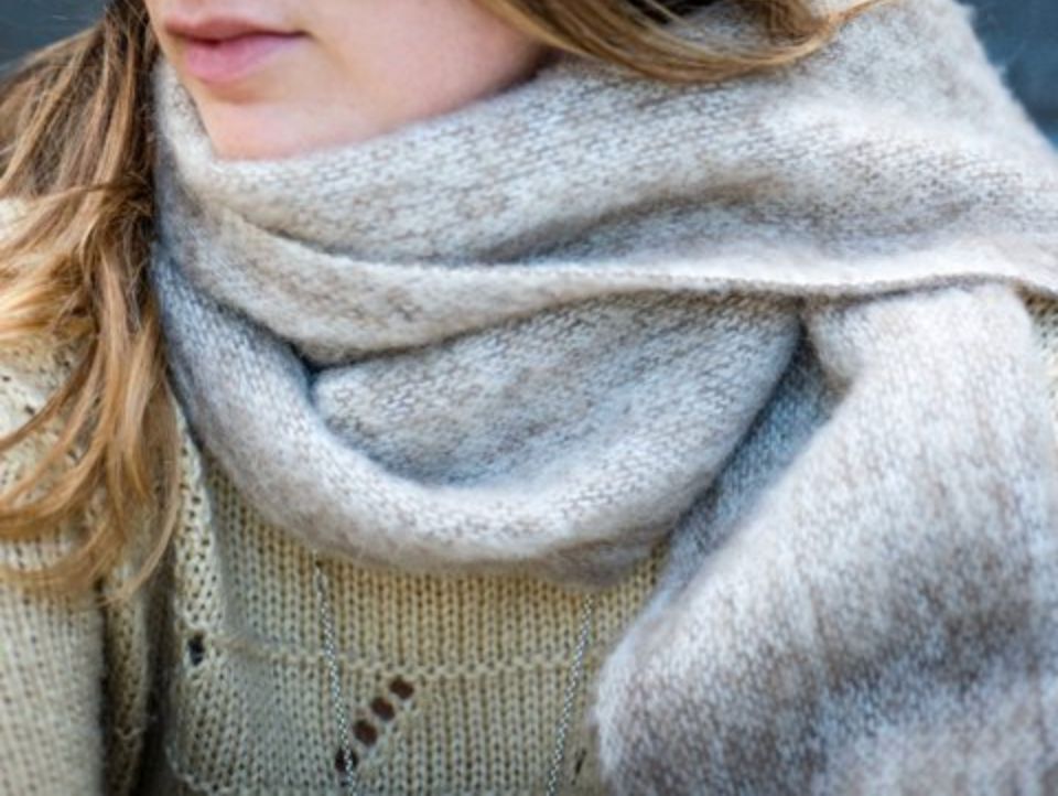 Women wearing Granite colour scarf