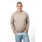 Koru - Merino & Possum Moss Stitch Plated Jumper (KO884)Mocha/Oat