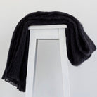 Raven colour Mohair blanket throws