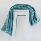 Seaspray colour Mohair blanket throws