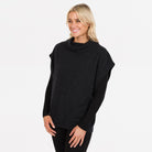 Native World - Merino & Possum Cowl Neck Tunic, Charcoal