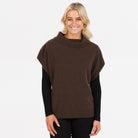Native World - Merino & Possum Cowl Neck Tunic, Cocoa