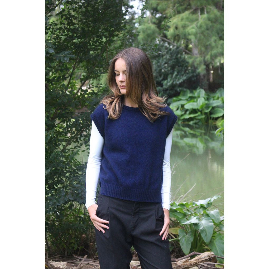 Lothlorian - Merino & Possum Serene Vest (9788)Midnight