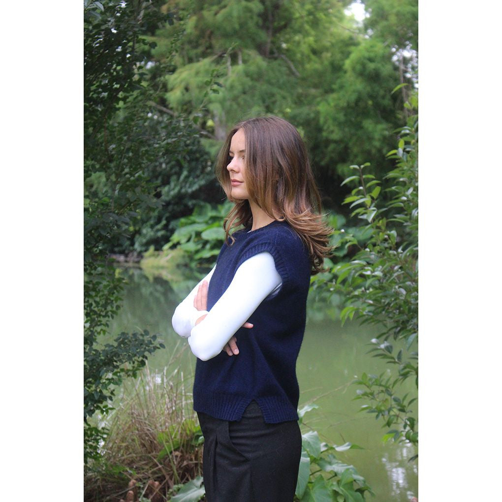 Lothlorian - Merino & Possum Serene Vest (9788)Midnight