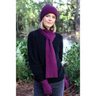 Lothlorian - Merino & Possum Loop Scarf (9908)Berry