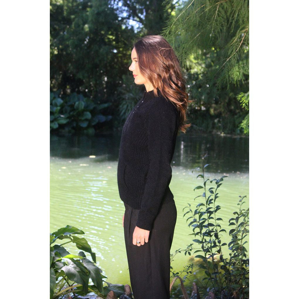 Lothlorian - Rib Detail Jacket with Pockets (9975)Black