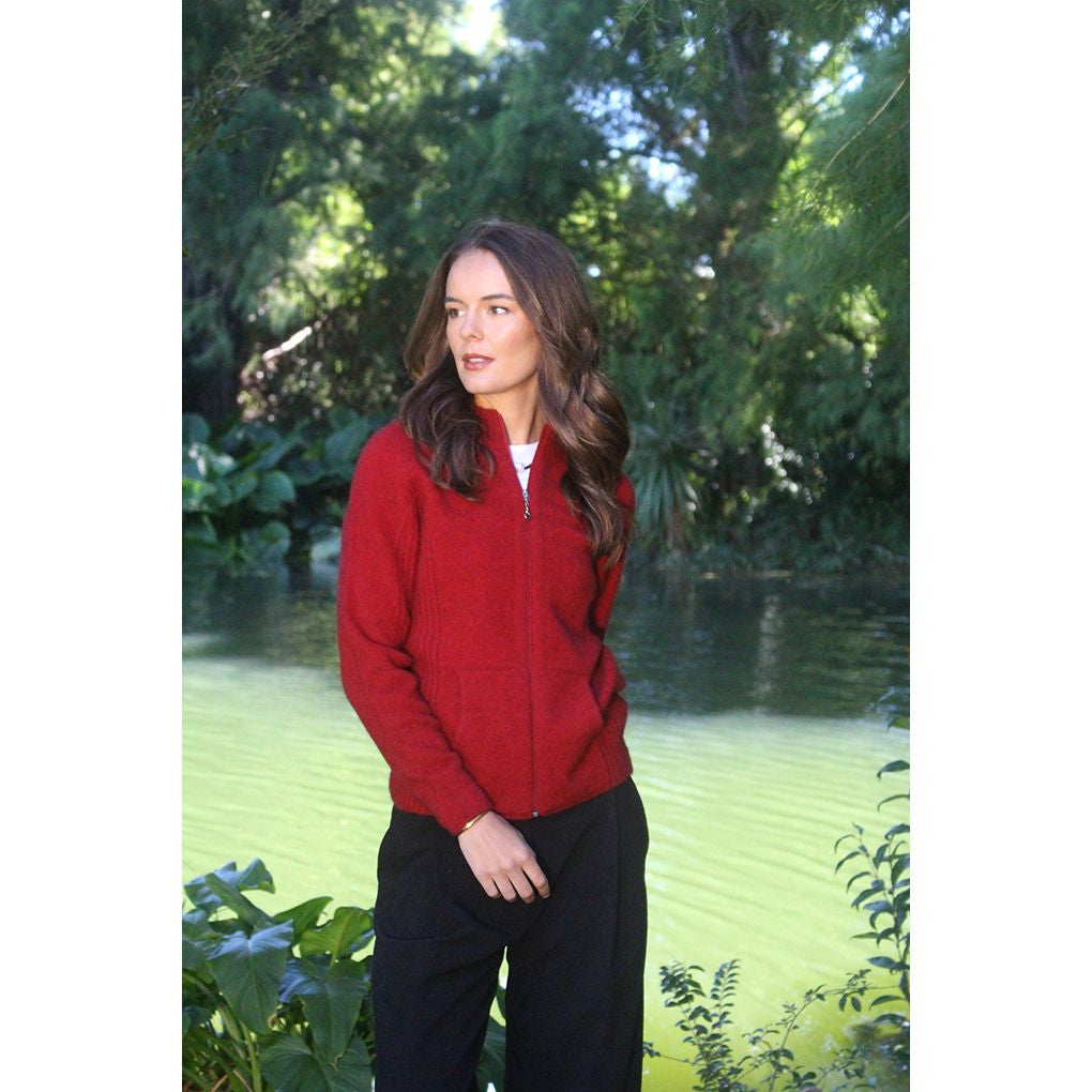 Lothlorian - Rib Detail Jacket with Pockets (9975)Red