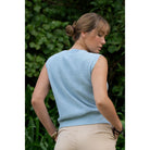 Lothlorian - Cotton & Merino Hepburn Button Vest (CM107)Sky