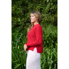 Lothlorian - Cotton & Merino Lax Jumper (CM108)Cherry Red