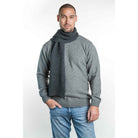 Koru Merino - Possum Ribbed Scarf (KO1020)Grey