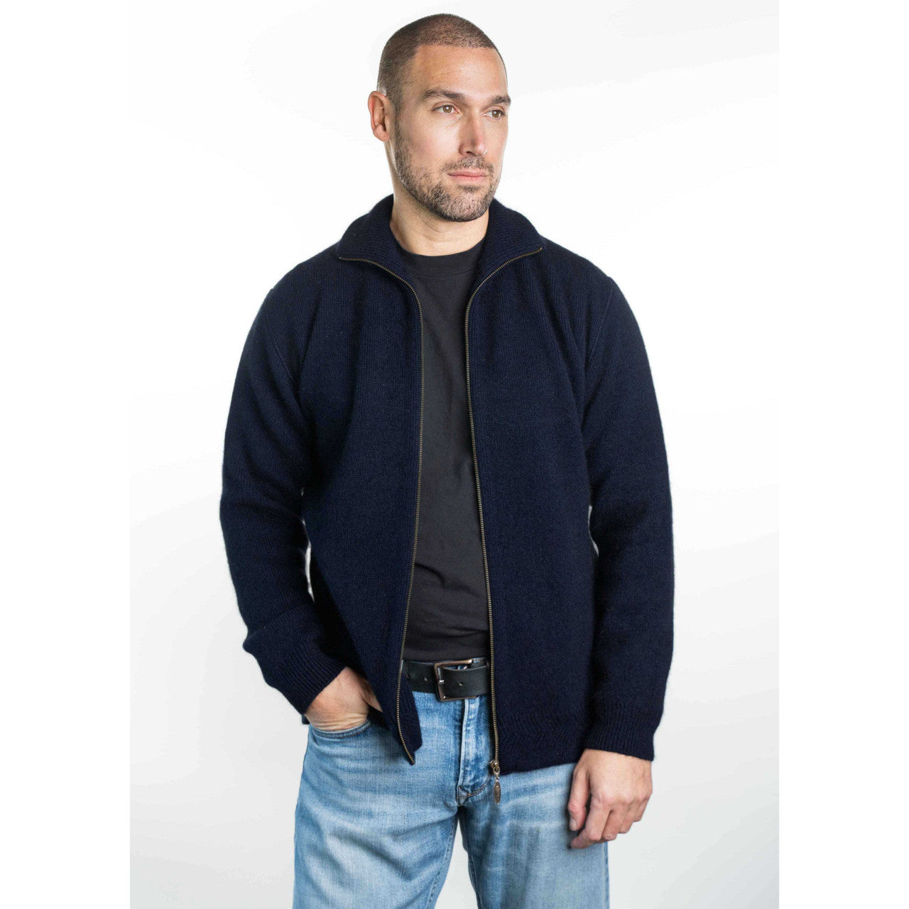 Koru - Men's Zip Through Collar Jacket (KO231) Navy