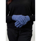 Koru - Merino & Possum Plain Gloves (KO48)Periwinkle
