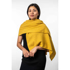 Koru Merino - Possum Lightweight Moss Stitch Wrap (KO518)Kowhai