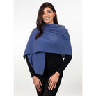 Koru Merino - Possum Lightweight Moss Stitch Wrap (KO518)Periwinkle