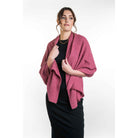 Koru Merino - Possum Lightweight Moss Stitch Wrap (KO518)Rose