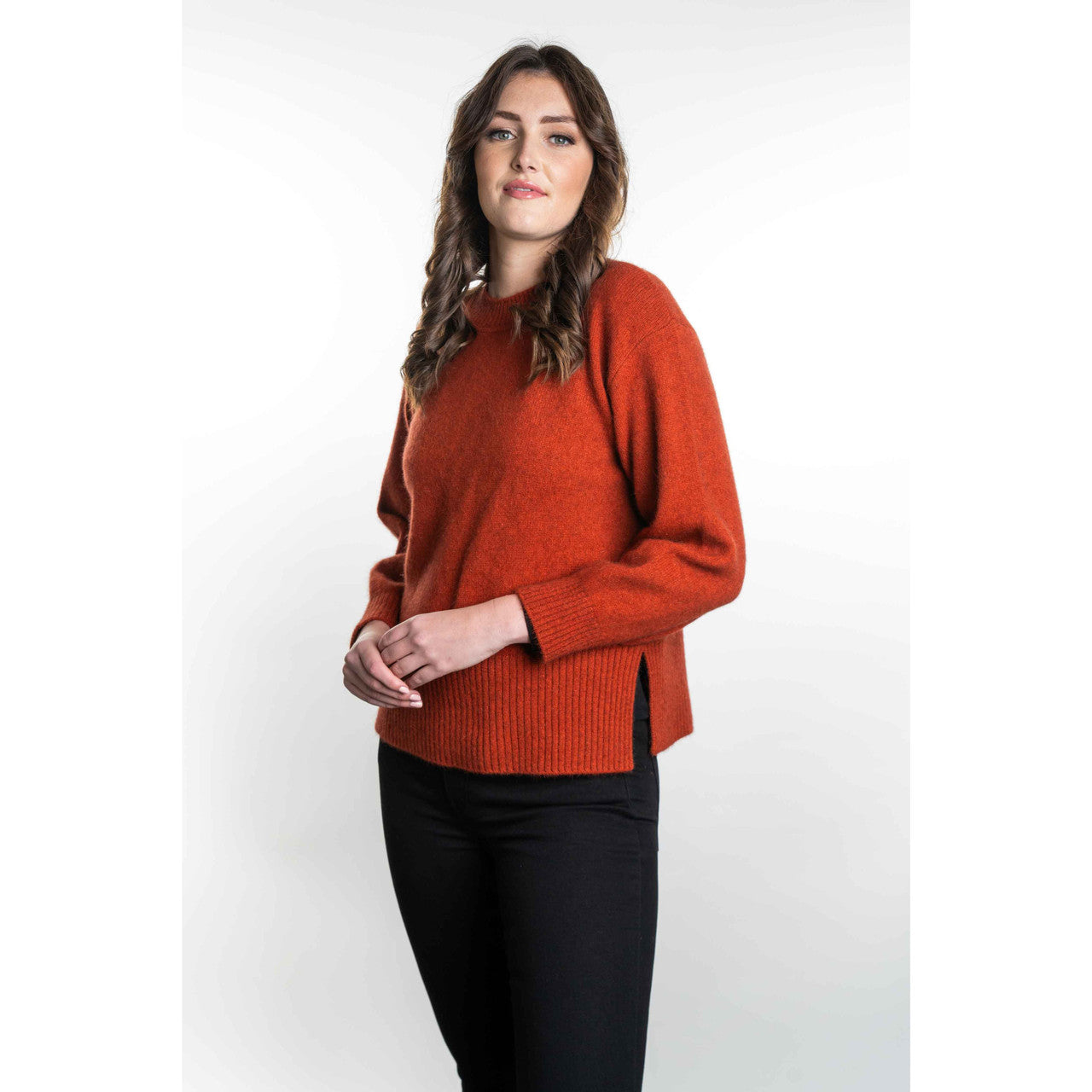 Koru - Merino - Possum Split Hem Jumper Sienna