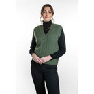 Koru - Merino & Possum Cable Vest (KO563)Moss