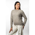Koru - Merino & Possum Moss Stich Plated Jumper (KO574)Mocha/Oatmeal