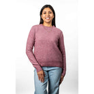 Koru - Merino & Possum Moss Stich Plated Jumper (KO574)Rose/Natural