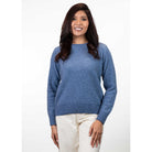 Koru - Merino & Possum Moss Stich Plated Jumper (KO574)Periwinkle/Sky