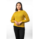 Koru - Merino & Possum Crochet Knit Jumper (KO577)Kowhai
