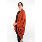 Koru Merino - Possum Moss Stitch Shrug (KO756)Sienna