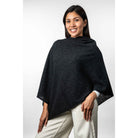 Koru Merino - Possum Two Way Poncho (KO798)Charcoal