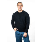 Koru - Merino & Possum Diamond Plated Crew (KO880)Navy/Black