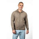 Koru - Merino & Possum Men's Rib Detail Jacket (KO882)Mocha