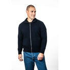 Koru - Merino & Possum Men's Rib Detail Jacket (KO882)Navy