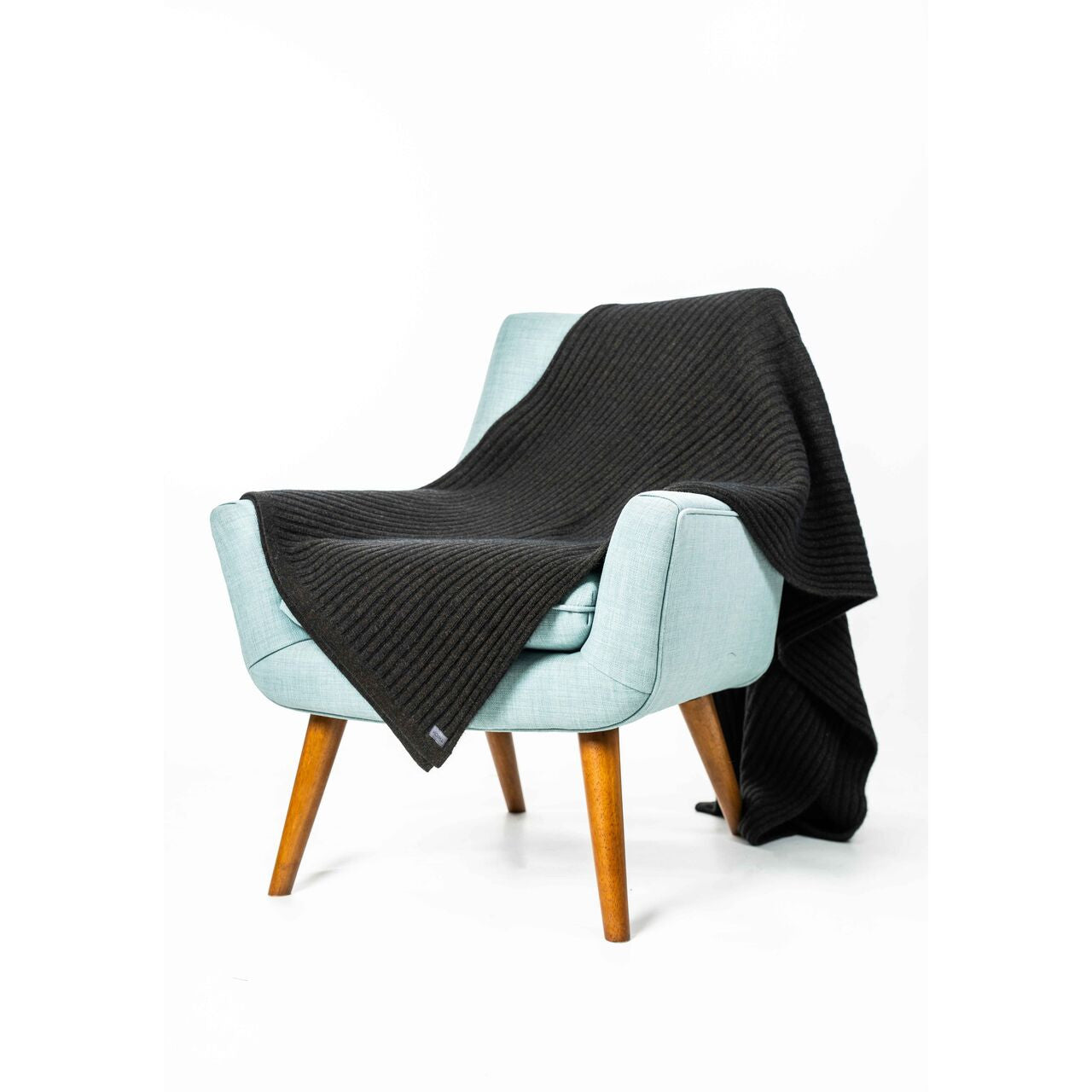 Koru Merino - Possum Ribbed Throw (K091)Espresso
