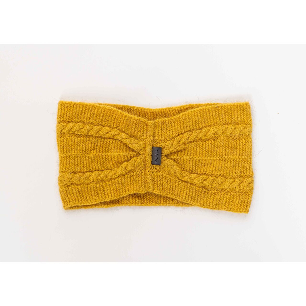Koru Merino - Possum Cable Headband (KO94)Kowhai