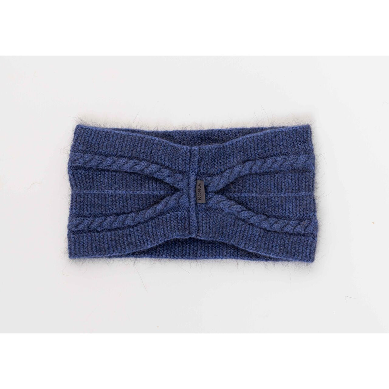 Koru Merino - Possum Cable Headband (KO94)Periwinkle