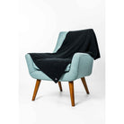 Koru - Merino & Possum Plated Herringbone Throw (KO966)Charcoal/Black
