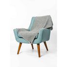 Koru - Merino & Possum Plated Herringbone Throw (KO966)Mist/Natural
