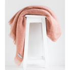 Rose Pink colour mohair rug