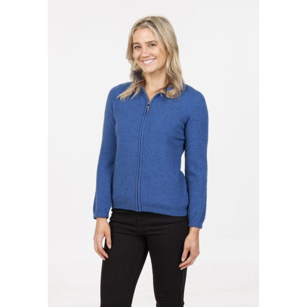 Native World - Merino & Possum Full Zip Jacket (NB485)Cornflower