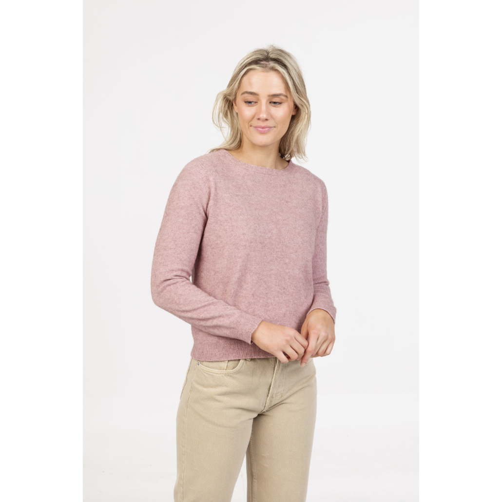 Native World - Merino & Possum Classic Crop Sweater (NB870) Lily