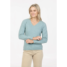 Native World - Merino & Possum Vee Plain Sweater (NB396)Topaz