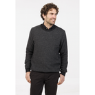 Native World - Merino & Possum Mens Textured Crew (NE428) Charcoal