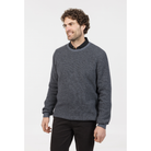 Native World - Merino & Possum Mens Textured Crew (NE428) Sky