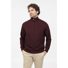 Native World - Merino & Possum Lightweight Half Zip Sweater (NB336)Shiraz